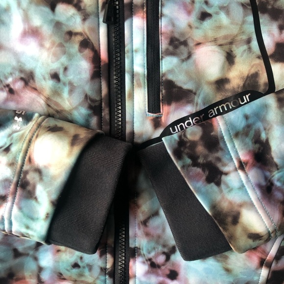 Under Armour Jacket Women’s Small Coldgear Storm Infrared Full Zip Hooded Bubble - Picture 5 of 10